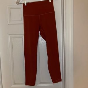 LULULEMON BURNT ORANGE ALIGN LEGGINGS